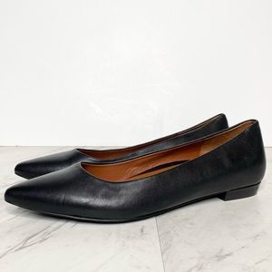 Vionic Lena Black Leather Pointy Toe Ballet Flat 9